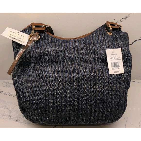 NWT‎ New Directions Knit Hobo Shoulder Bag May Metallic L15531BE - Picture 1 of 10